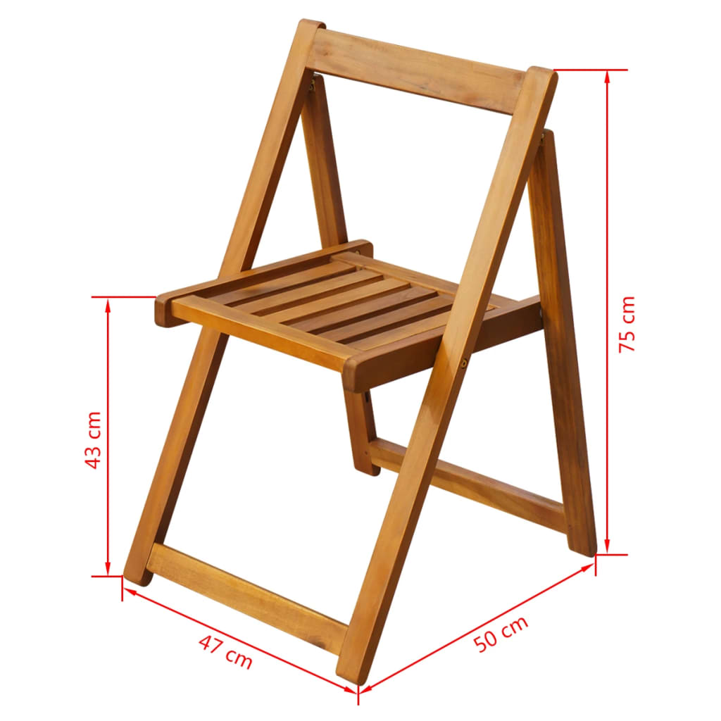 Tuinstoelen Inklapbaar Massief Acaciahout 2