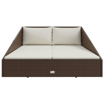 Tuinbed 110X200 Cm Poly Rattan Bruin