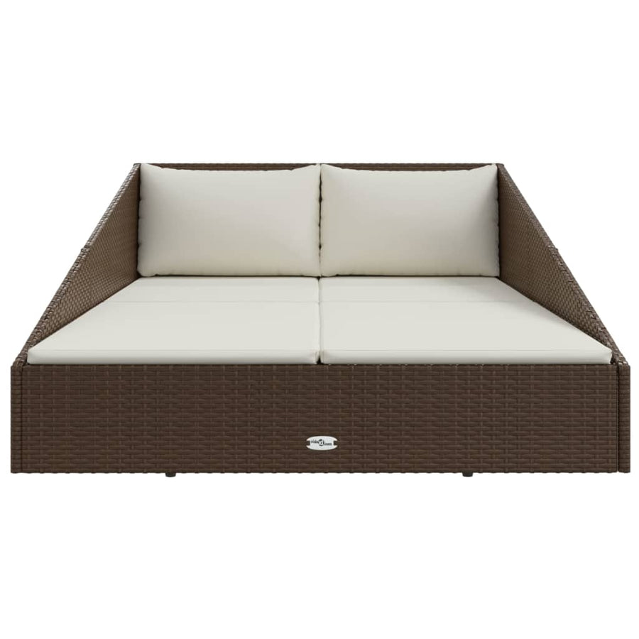Tuinbed 110X200 Cm Poly Rattan Bruin