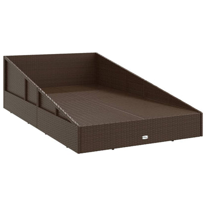 Tuinbed 110X200 Cm Poly Rattan Bruin