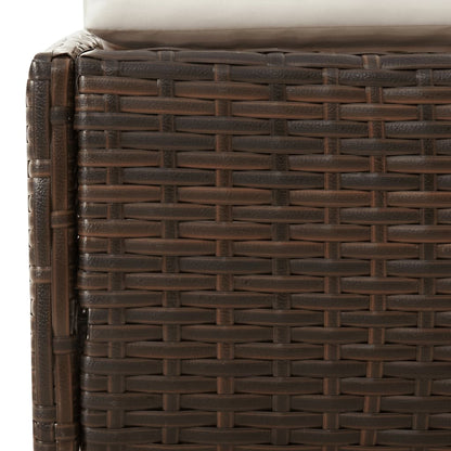 Tuinbed 110X200 Cm Poly Rattan Bruin