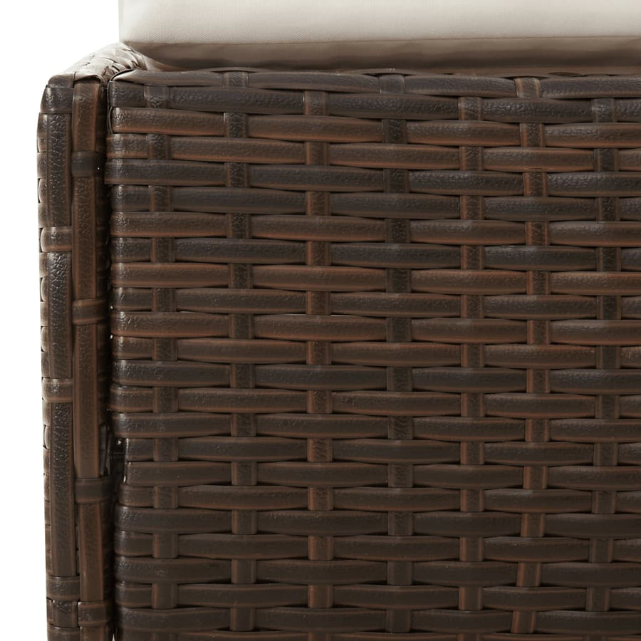 Tuinbed 110X200 Cm Poly Rattan Bruin