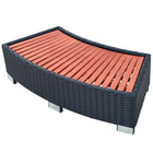 Spatrap 92X45X25 Cm Poly Rattan Zwart