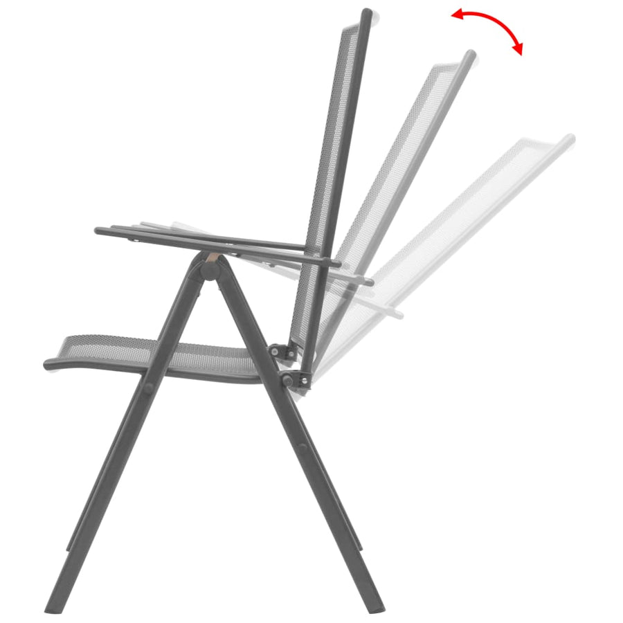 Tuinstoelen Stapelbaar 2 St Staal Grijs