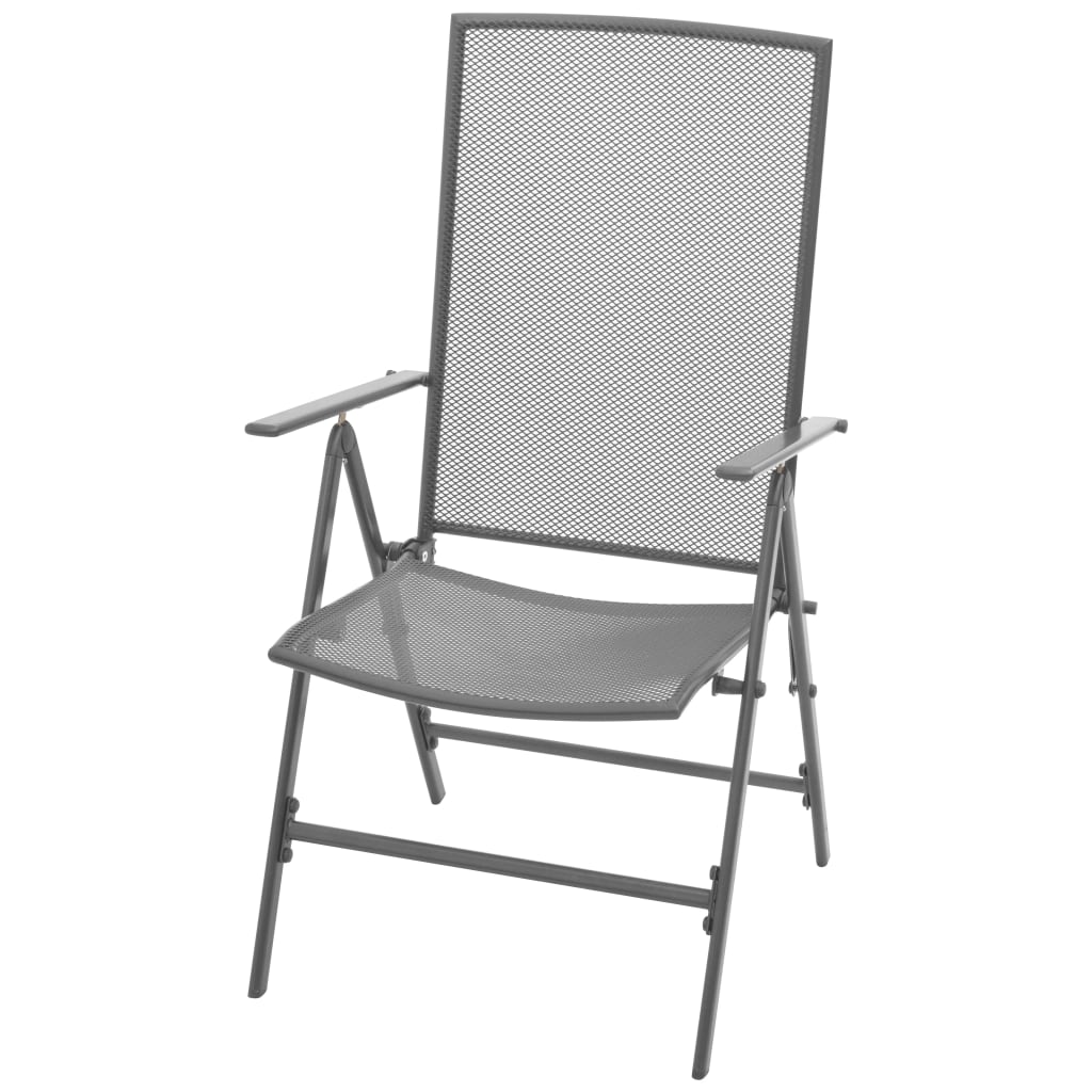 Tuinstoelen Stapelbaar 2 St Staal Grijs