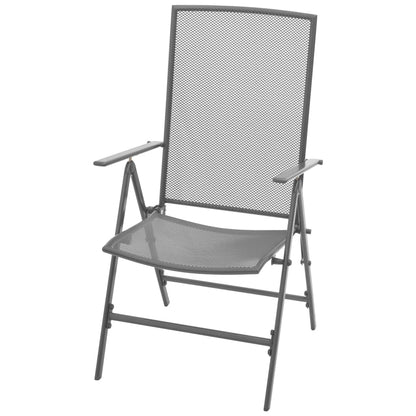 Tuinstoelen Stapelbaar 2 St Staal Grijs