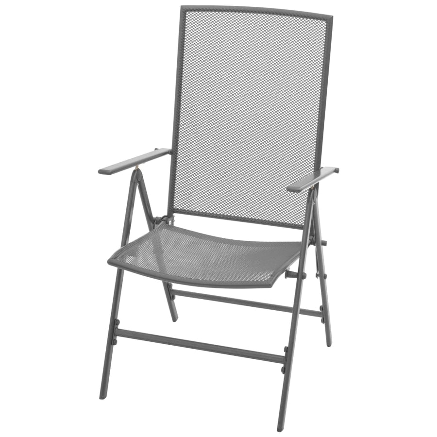 Tuinstoelen Stapelbaar 2 St Staal Grijs