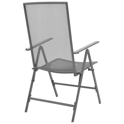 Tuinstoelen Stapelbaar 2 St Staal Grijs