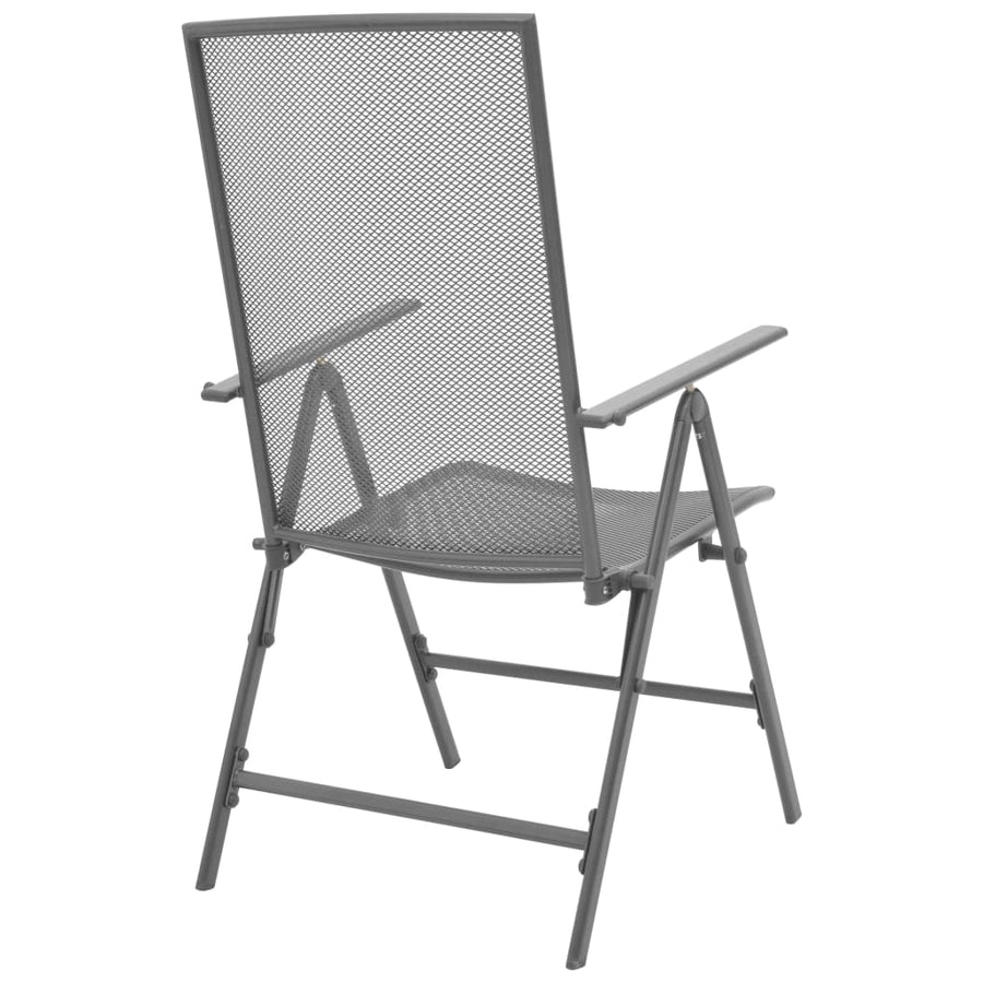 Tuinstoelen Stapelbaar 2 St Staal Grijs