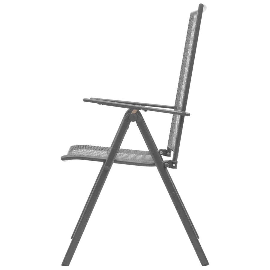 Tuinstoelen Stapelbaar 2 St Staal Grijs