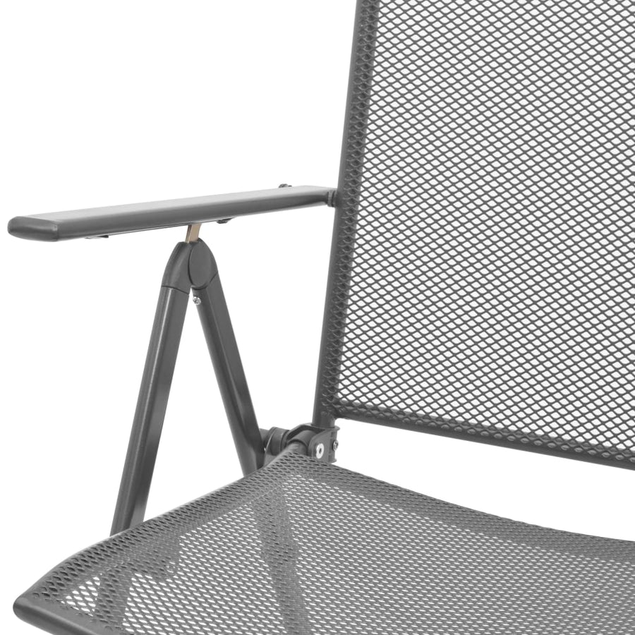 Tuinstoelen Stapelbaar 2 St Staal Grijs