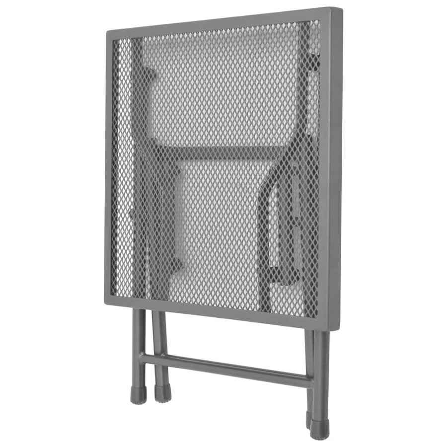 Ligbedden 2 St Met Tafel Staal Antraciet