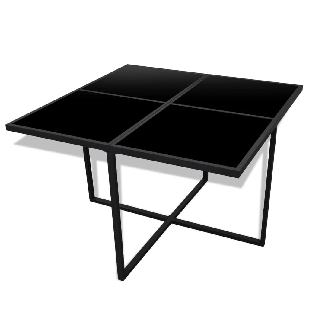 -Delige Tuinset Met Kussens Poly Rattan 9 Zwart