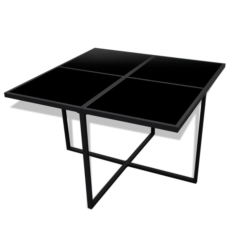 -Delige Tuinset Met Kussens Poly Rattan 9 Zwart