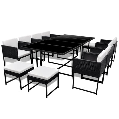 13-Delige Tuinset Met Kussens Poly Rattan 12