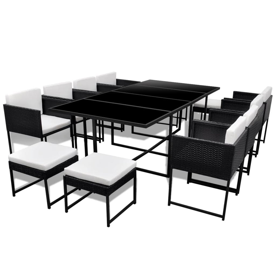 13-Delige Tuinset Met Kussens Poly Rattan 12