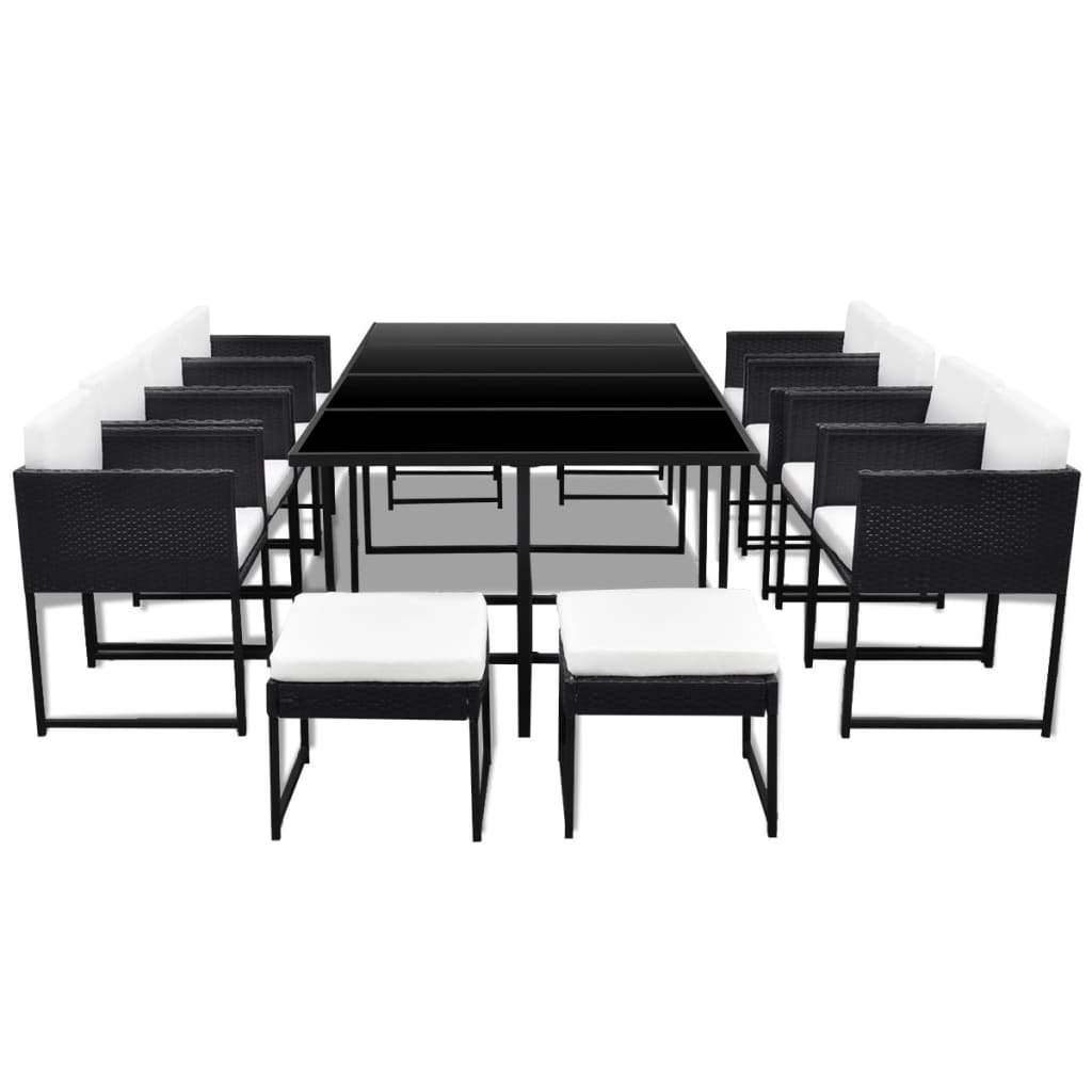 13-Delige Tuinset Met Kussens Poly Rattan 12