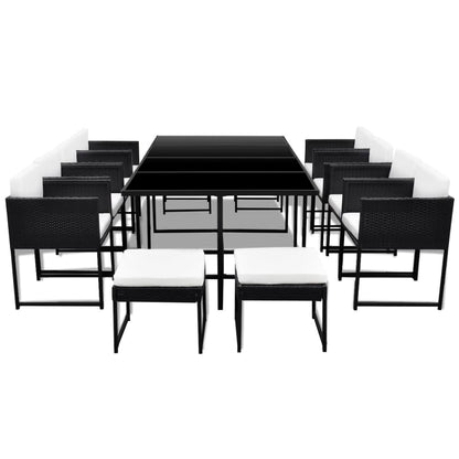 13-Delige Tuinset Met Kussens Poly Rattan 12