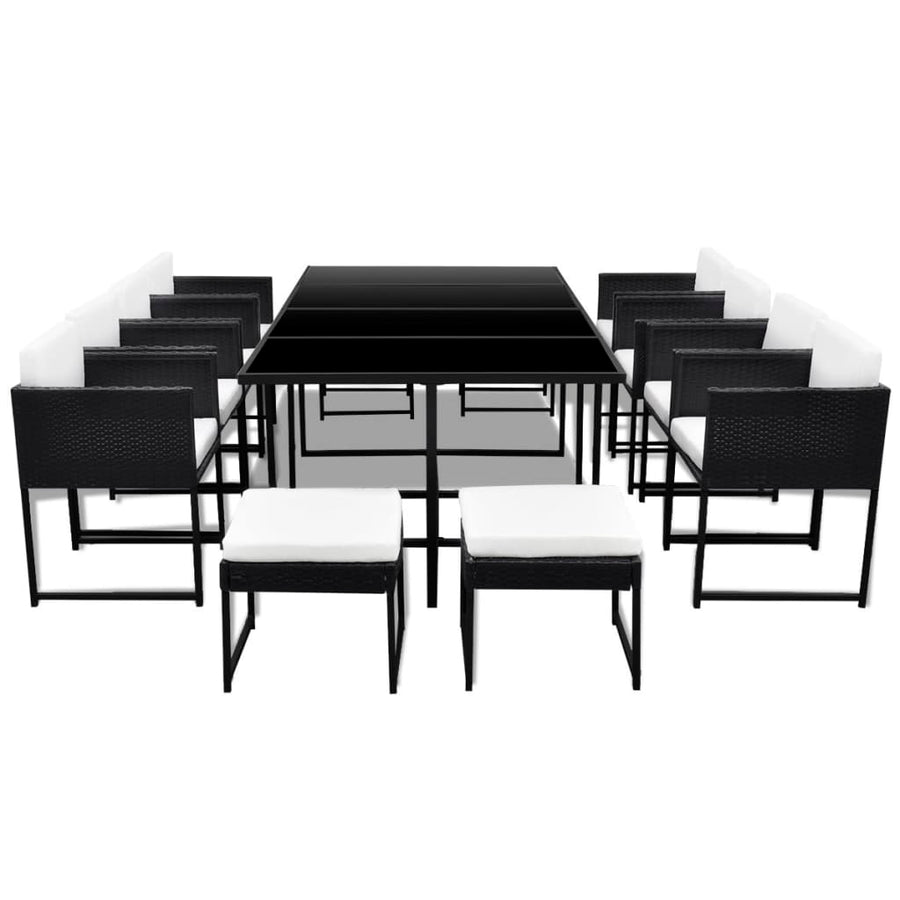 13-Delige Tuinset Met Kussens Poly Rattan 12