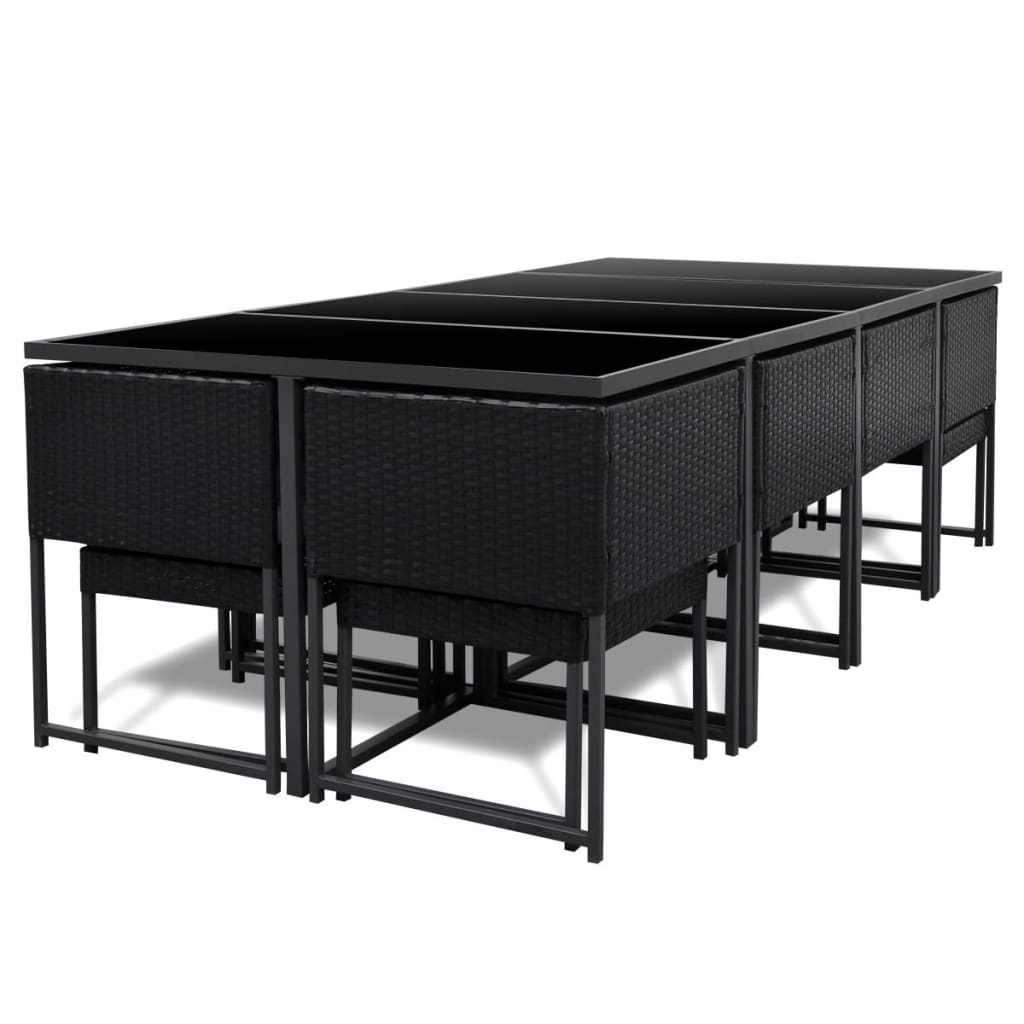 13-Delige Tuinset Met Kussens Poly Rattan 12