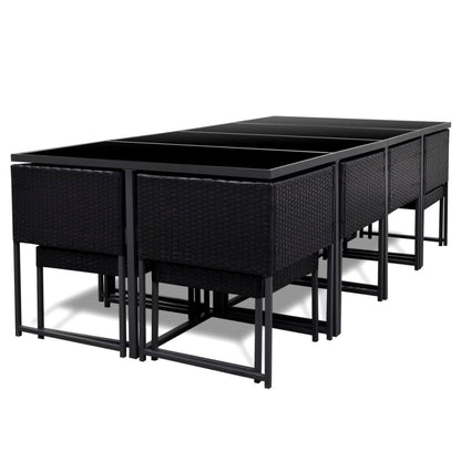 13-Delige Tuinset Met Kussens Poly Rattan 12