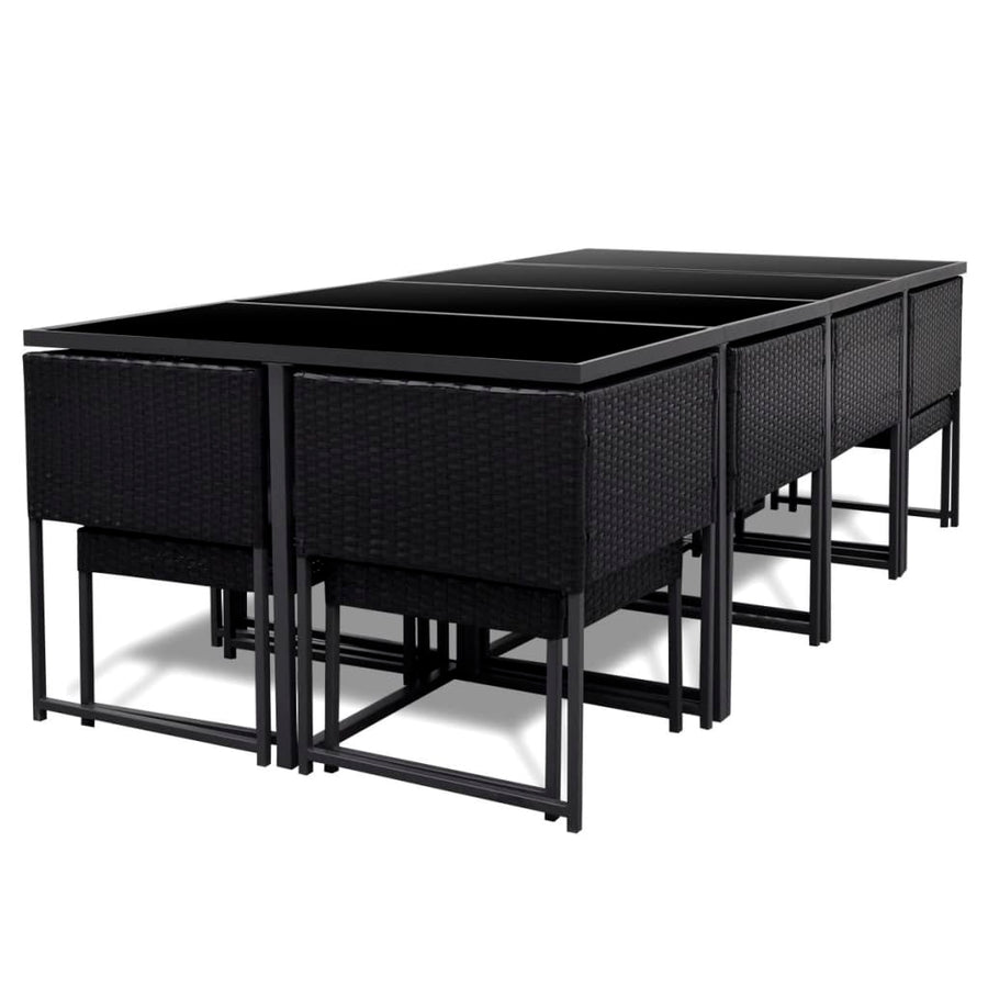 13-Delige Tuinset Met Kussens Poly Rattan 12