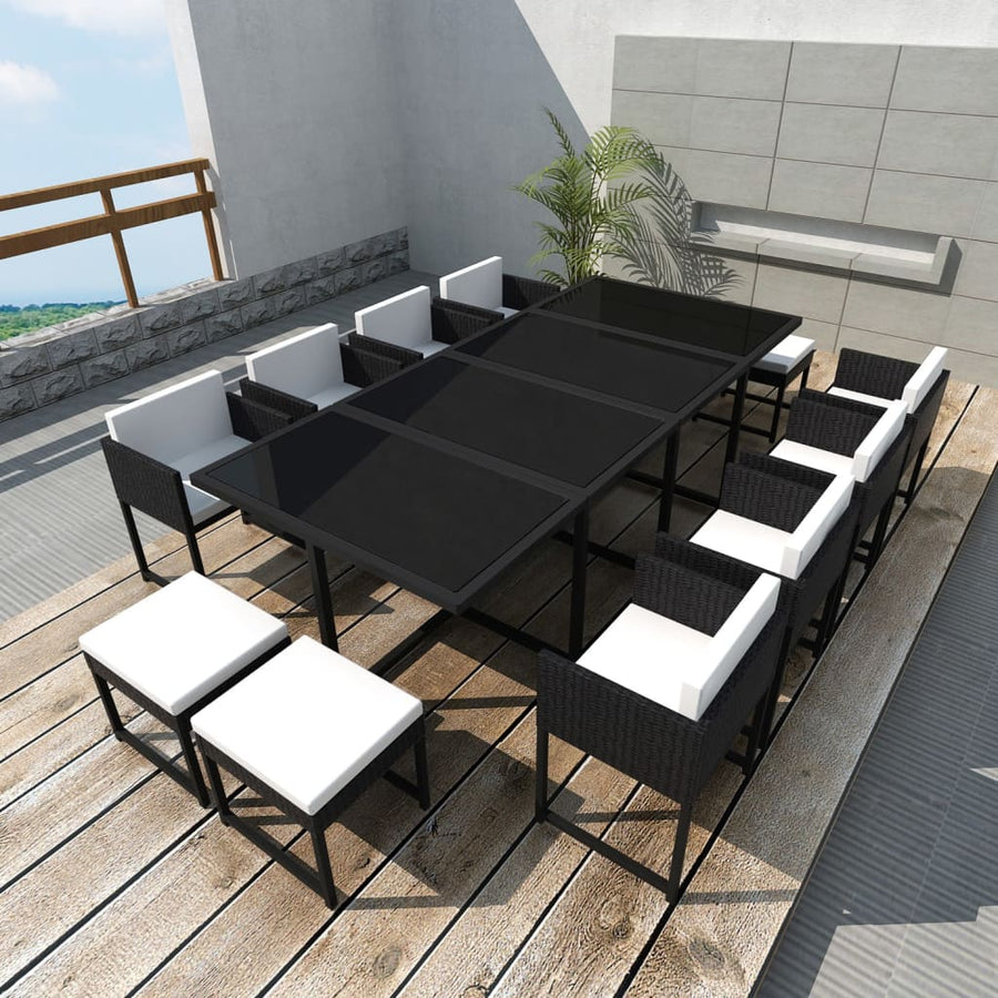 13-Delige Tuinset Met Kussens Poly Rattan 12