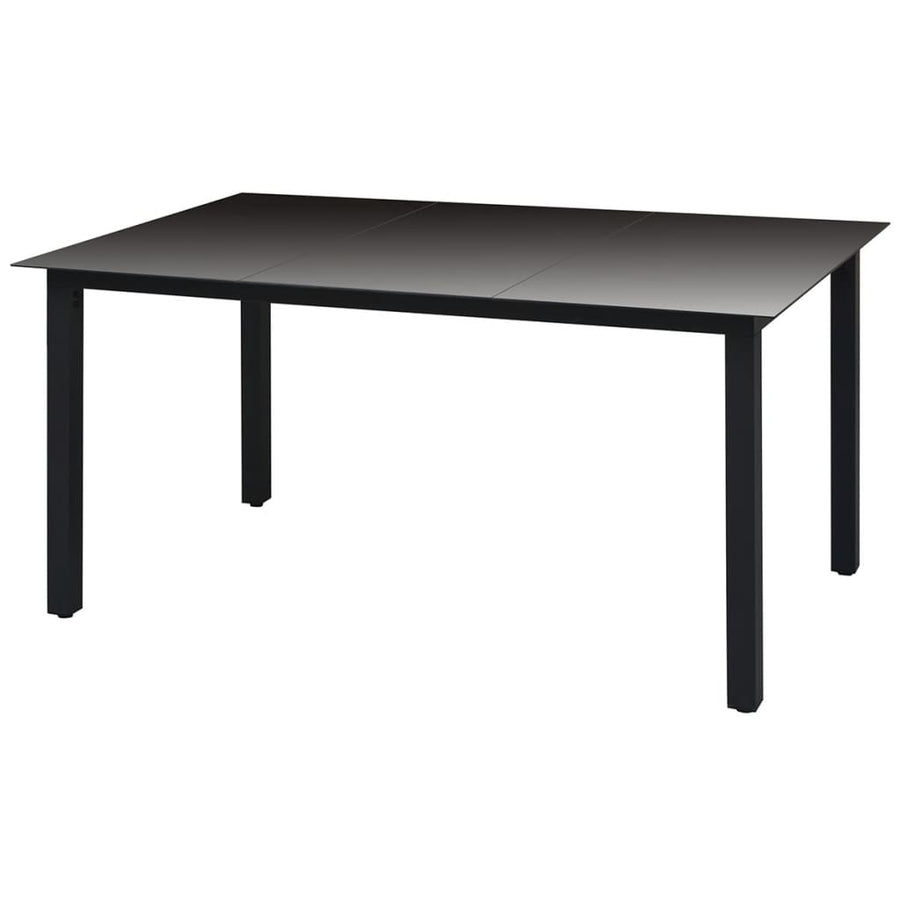 Tuintafel 50X90X74 Cm Aluminium En Glas 150 x 90 cm
