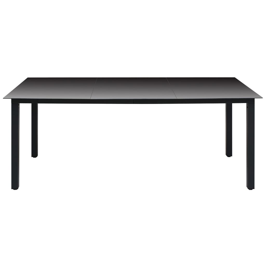 Tuintafel 90X90X74 Cm Aluminium En Glas 190 x 90 cm