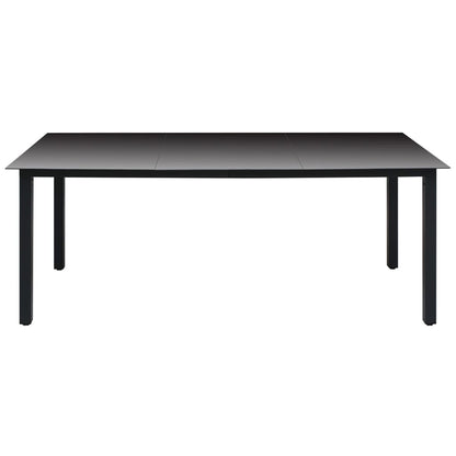 Tuintafel 90X90X74 Cm Aluminium En Glas 190 x 90 cm