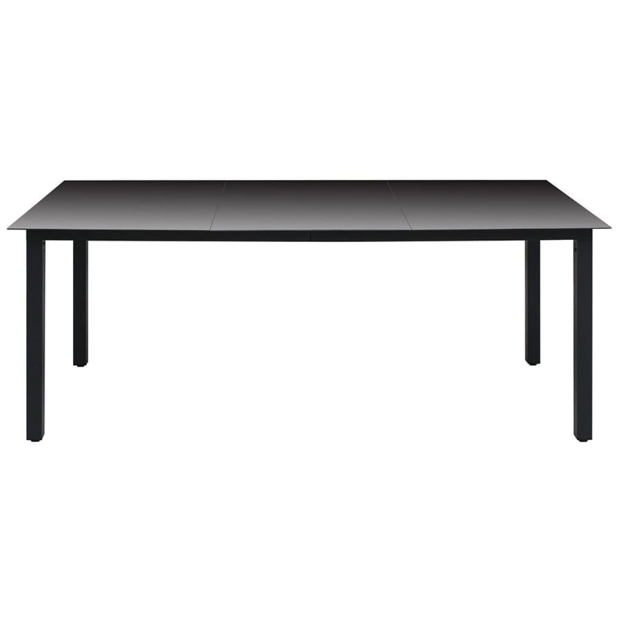 Tuintafel 90X90X74 Cm Aluminium En Glas 190 x 90 cm