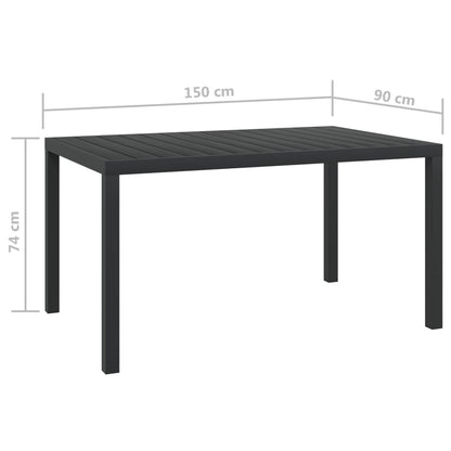 Tuintafel Aluminium En Hkc 150 x 90 x 74 cm