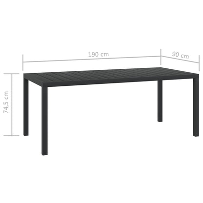 Tuintafel Aluminium En Hkc 185 x 90 x 74 cm