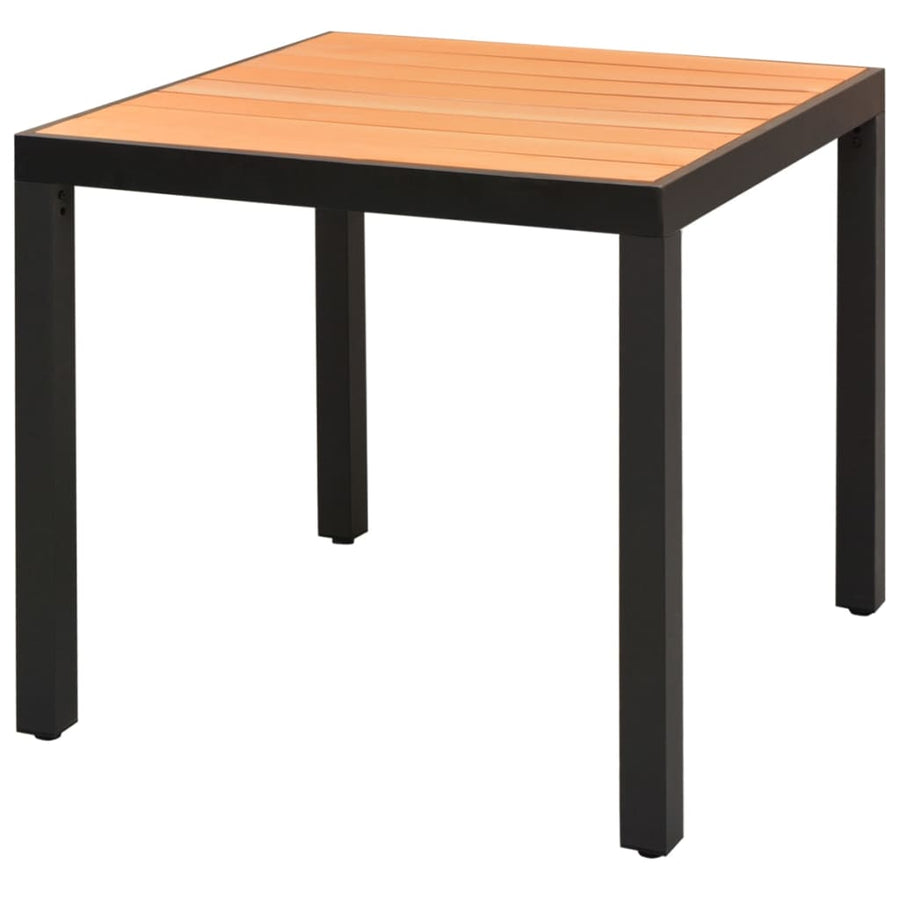 Tuintafel 80X80X74 Cm Aluminium En Hkc Bruin
