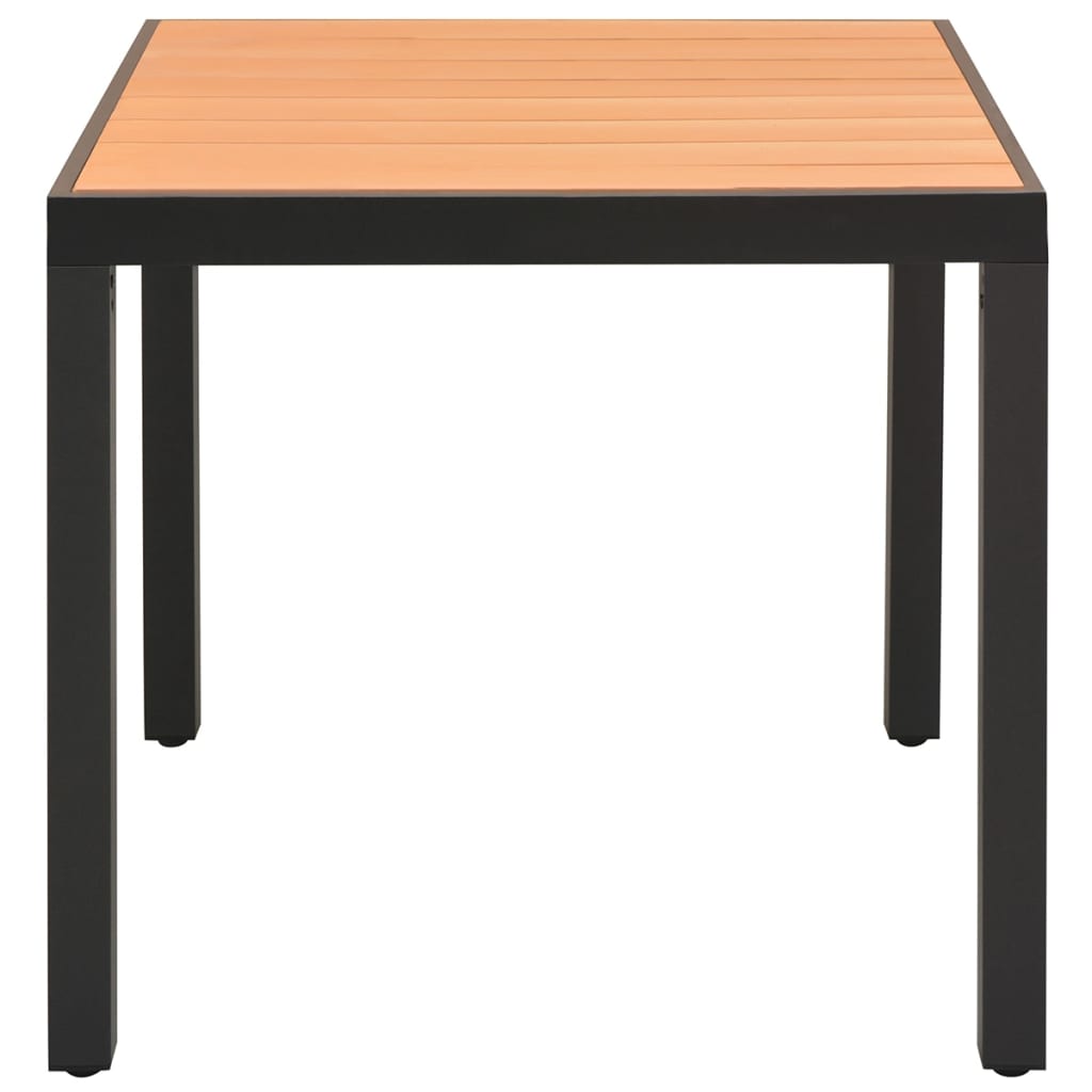 Tuintafel 80X80X74 Cm Aluminium En Hkc Bruin