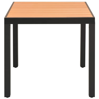 Tuintafel 80X80X74 Cm Aluminium En Hkc Bruin