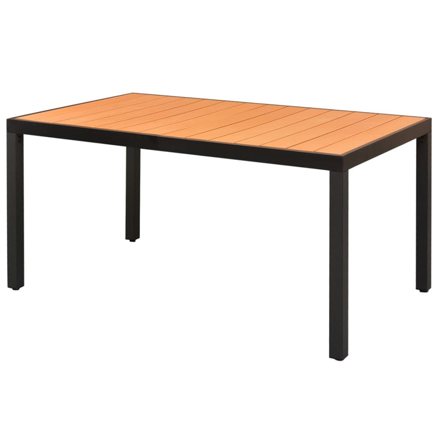 Tuintafel 80X80X74 Cm Aluminium En Hkc Bruin