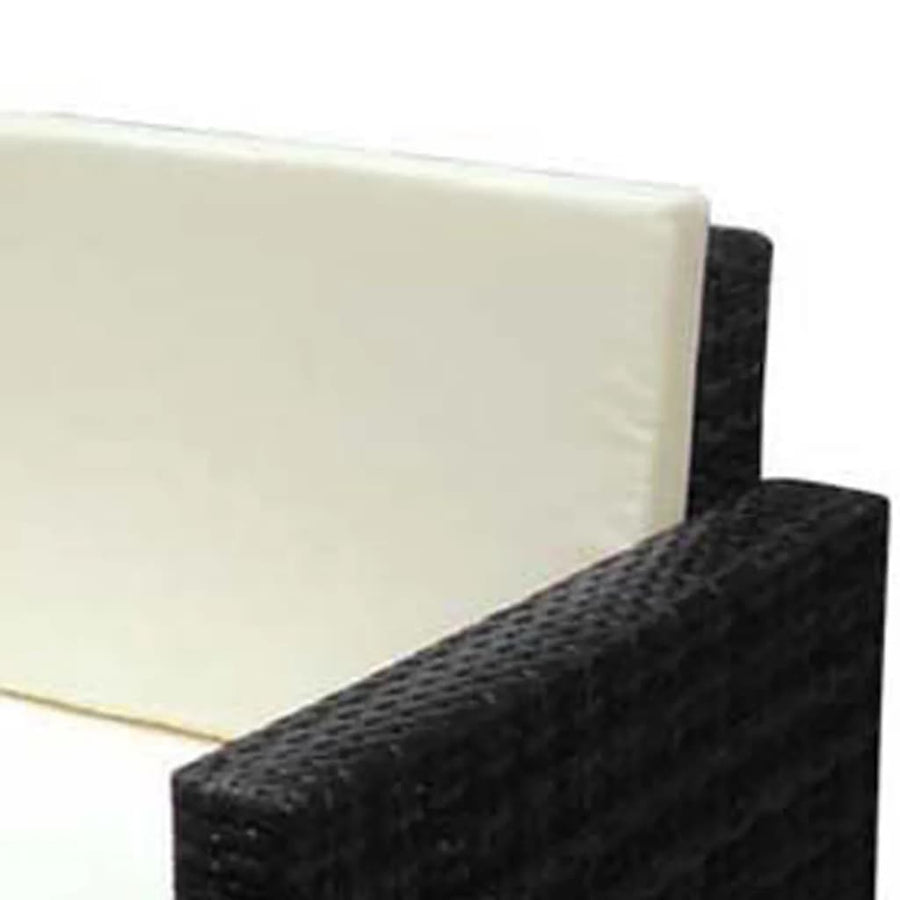 2-Delige Loungeset Met Kussens Poly Rattan Zwart
