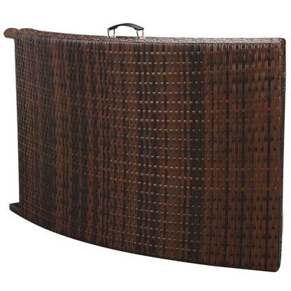 Ligbedden Inklapbaar 2 St Met Tafel Poly Rattan Bruin