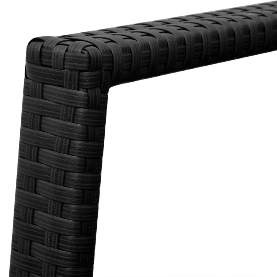3-delige Bistroset poly rattan zwart