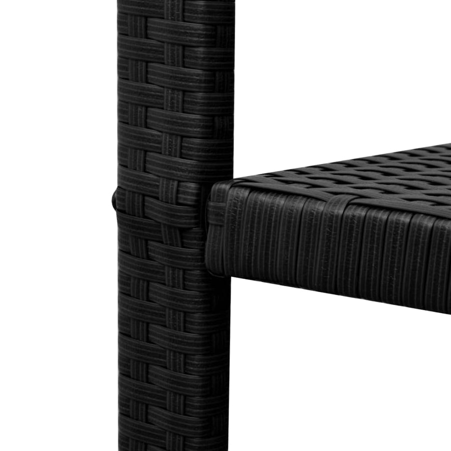 3-delige Bistroset poly rattan zwart