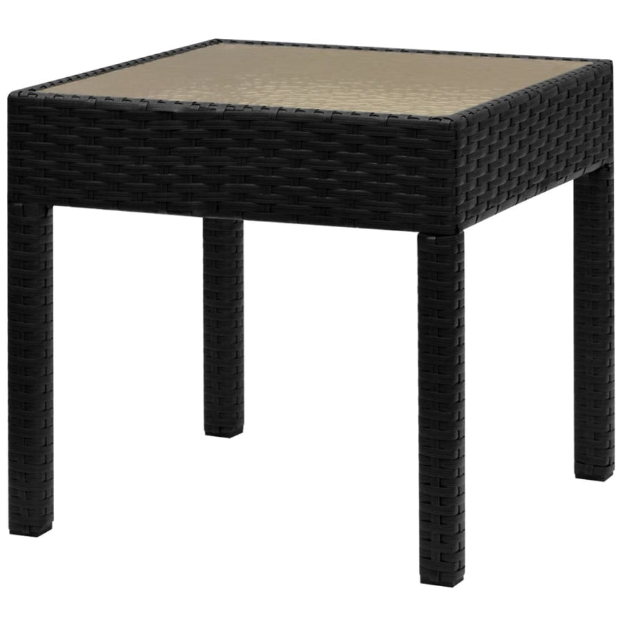 3-delige Bistroset poly rattan zwart