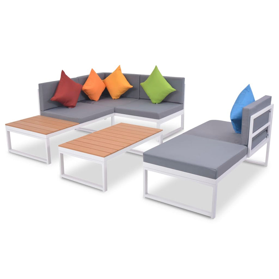 -Delige Met Kussens Aluminium En Hkc 4 Loungeset