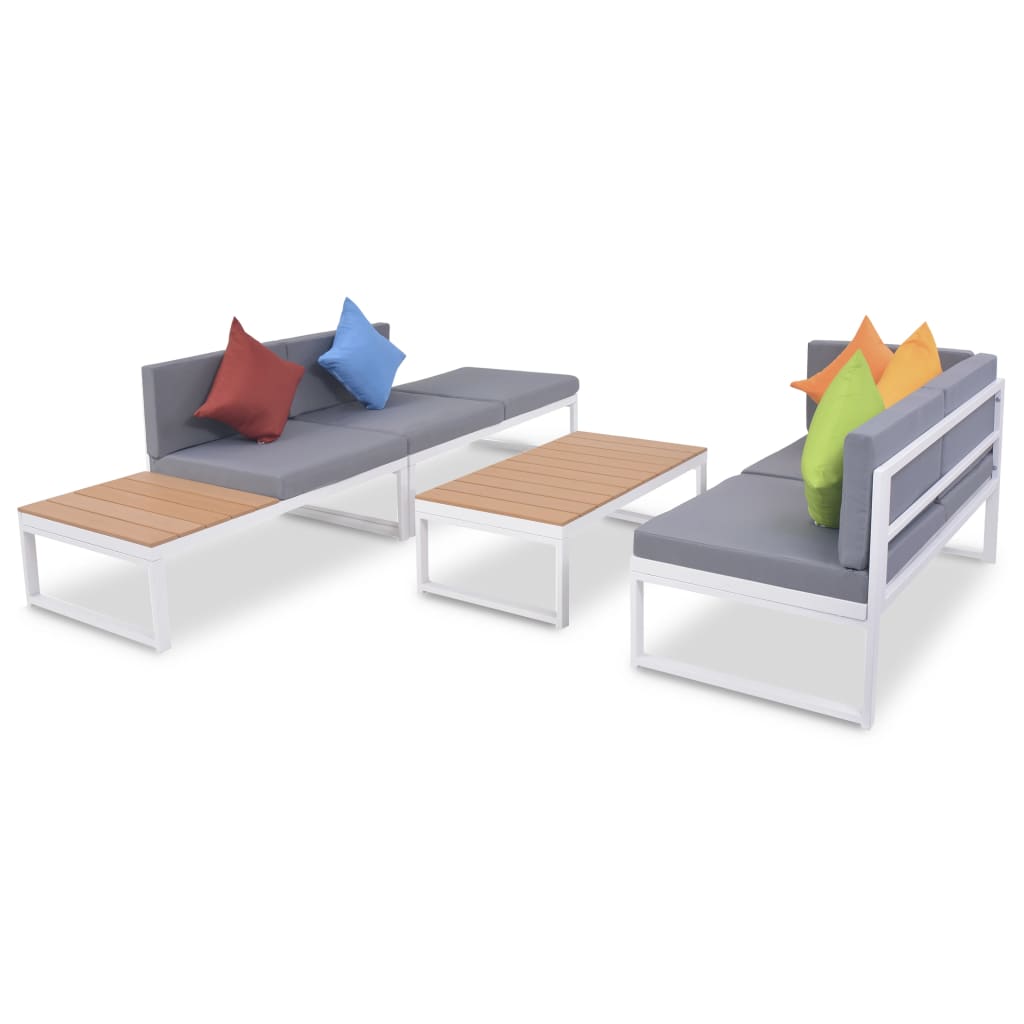 -Delige Met Kussens Aluminium En Hkc 4 Loungeset