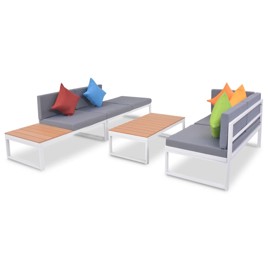 -Delige Met Kussens Aluminium En Hkc 4 Loungeset