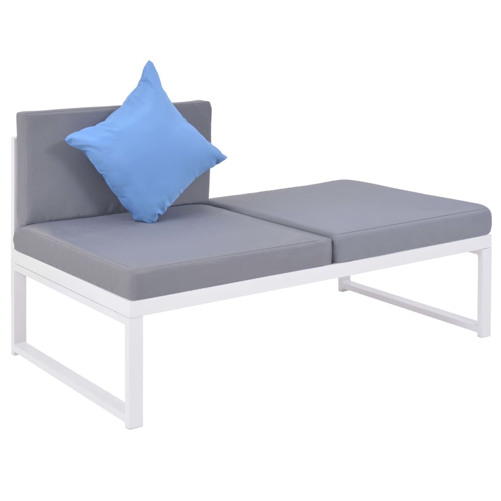 -Delige Loungeset Met Kussens Aluminium En Hkc 5 Loungeset met ligstoel