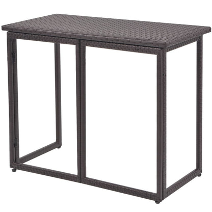 5-delige Tuinset staal poly rattan bruin