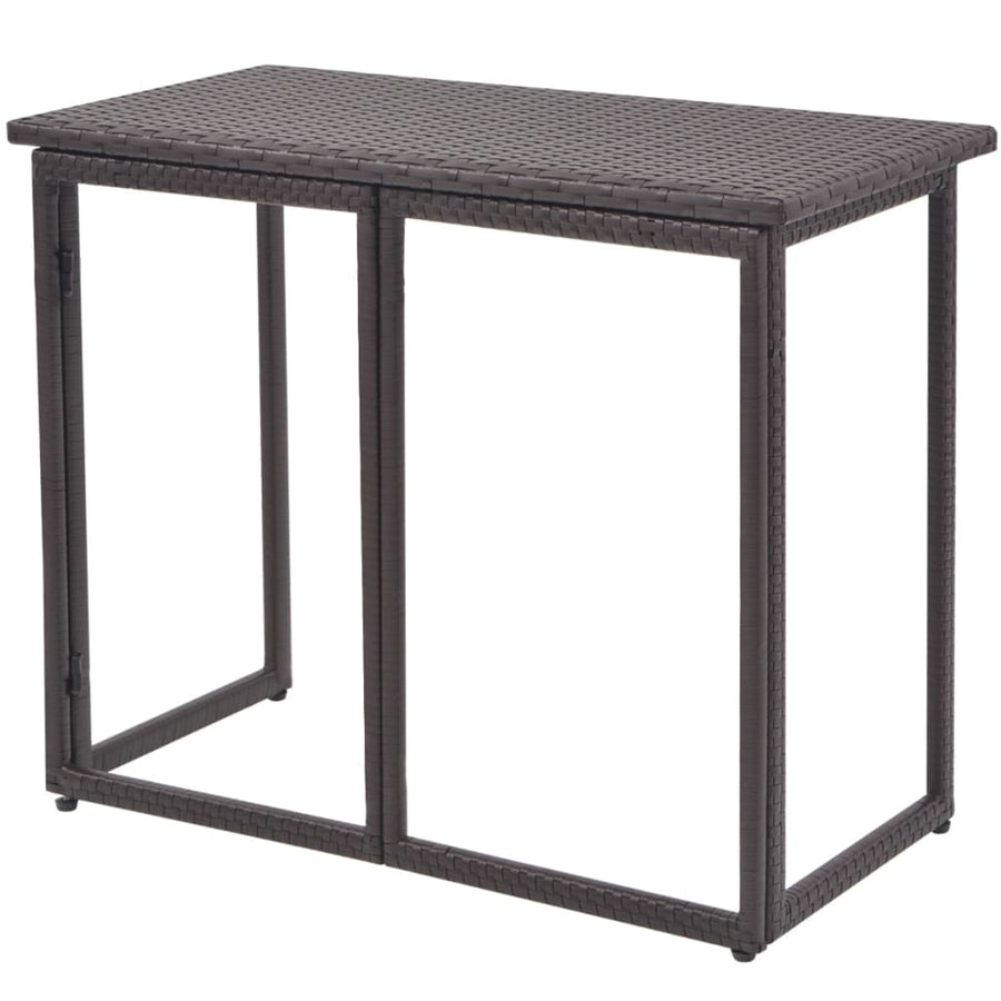 5-delige Tuinset staal poly rattan bruin