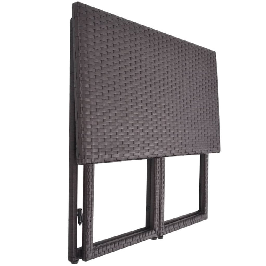 5-delige Tuinset staal poly rattan bruin