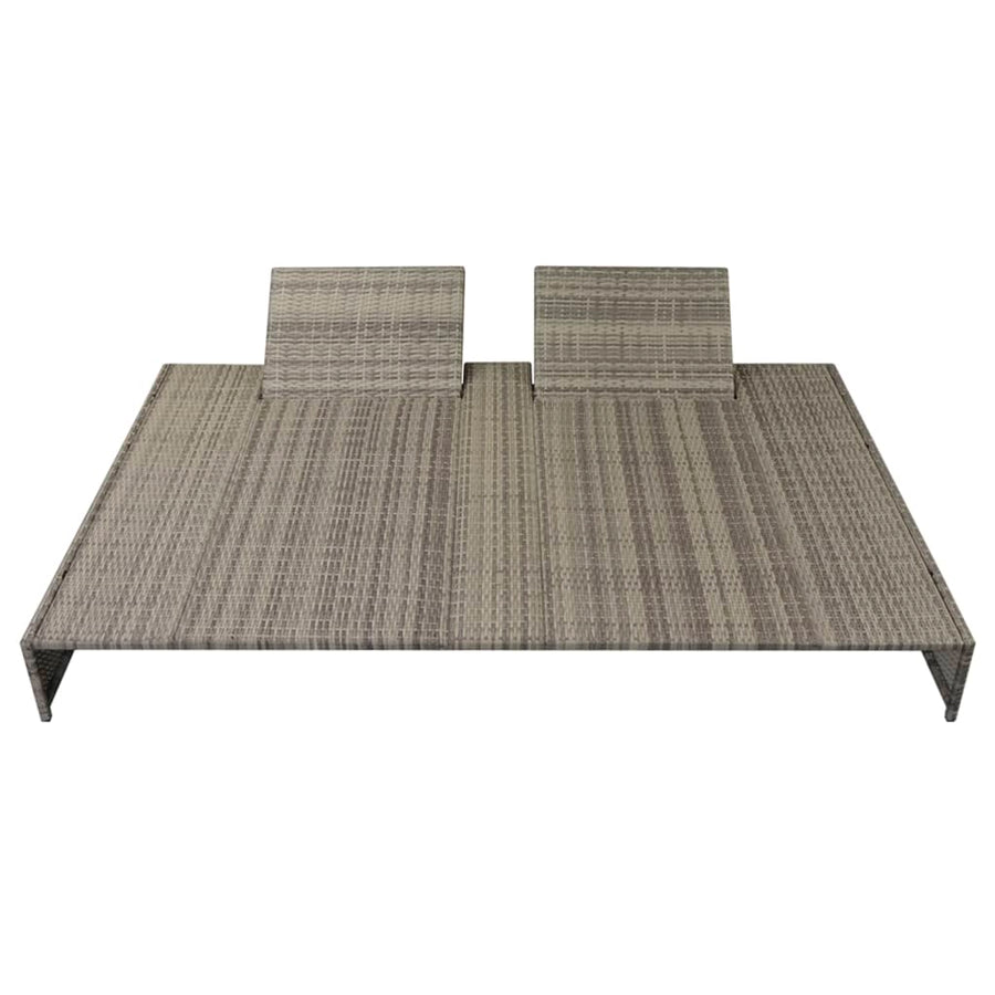 5-Delige Loungeset Met Kussens Poly Rattan Grijs